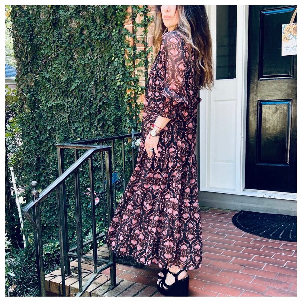 #26 Beautiful Paris Boho chic fully lined stylish maxi dress - Picture 5 of 7